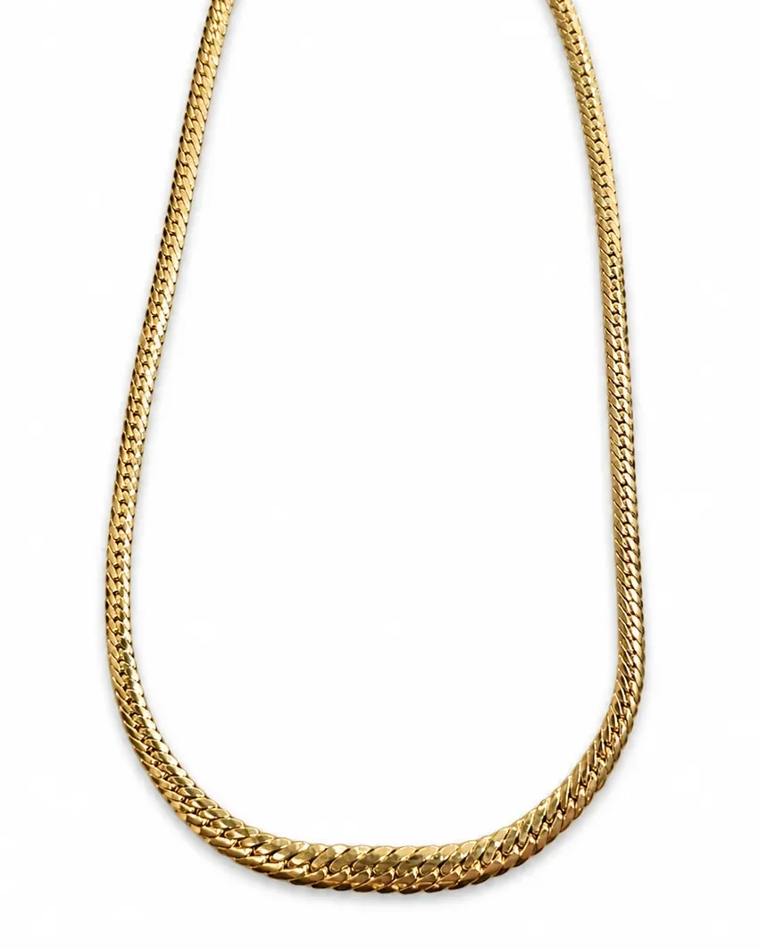 Detalle del eslabón degradé del Radko en oro 18 kt, versión gargantilla de 45 cm